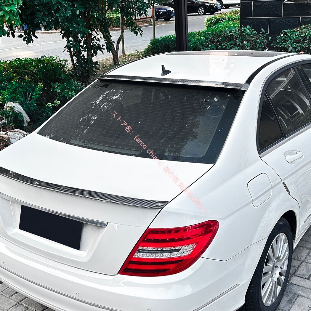 メルセデスベンツW204 Cクラス2007-2013カーボン リアスポイラー リアウィング リアルカーボンファイバー メルセデスベンツ C クラス W204 C180 C200
