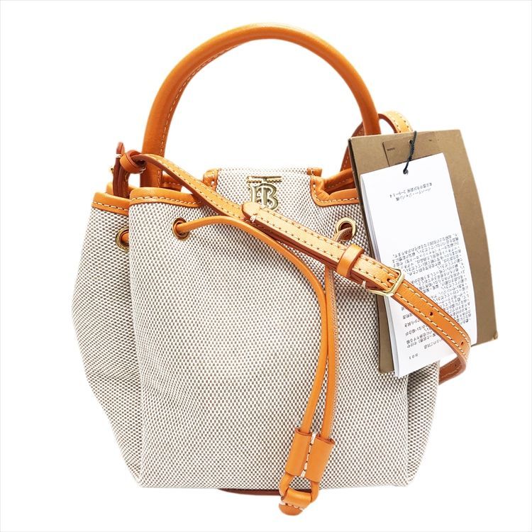 富士屋◇ バーバリー BURBERRY 巾着バッグ アイコンストライプ