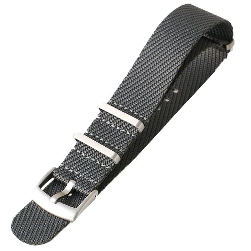20mm_グレー MOD PREMIUM NYLON STRAP ナイロン ストラップ 20mm幅 ベルト ナイロンベルト ツイル シートベルト ナトータイプ NATOベルト NATO バンド 時計ベルト 腕時計ベルト 替えベルト 替えバンド