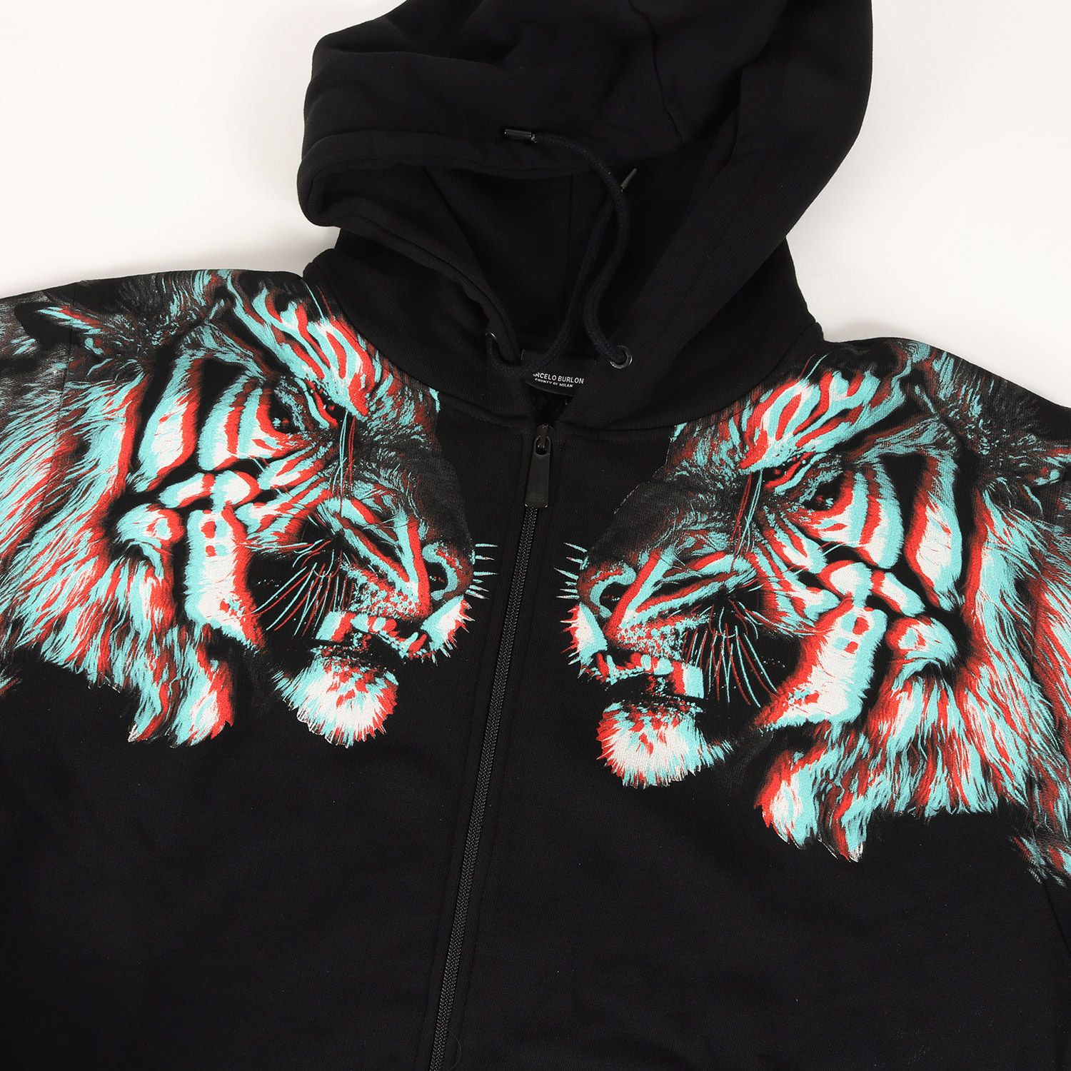 新品同様 MARCELO BURLON マルセロ ブロン パーカー サイズ:M タイガー 