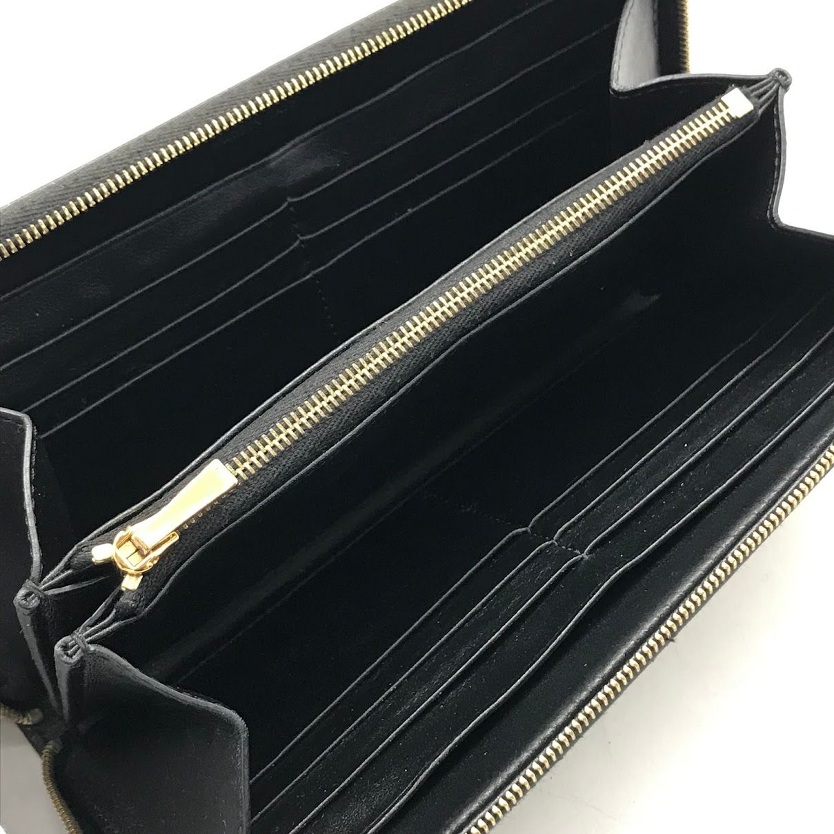 【美品】セリーヌ 長財布 ラウンドファスナー 黒 フィービー期 カード12枚 CELINE 中古 セリーヌ 長財布ラウンドファスナー レディース