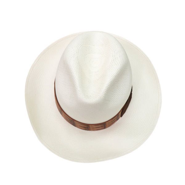 極美品 Borsalino ボルサリーノ パナマ エクストラ ファイン ワニ革 カイマン レザー バンド 中折れ ハット 帽子 箱付き 46726