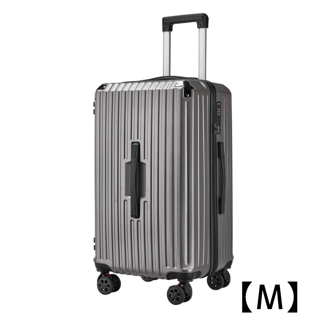 R-BOX】Mサイズ 節約 多機能キャリーケース ダークグレー ハードスーツ