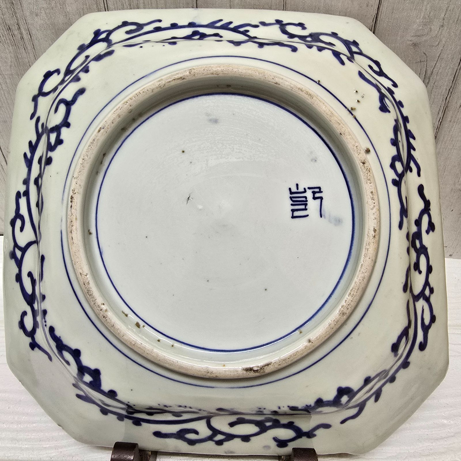 72【骨董品】 染付 八角皿 山水画 隅切皿 - メルカリ