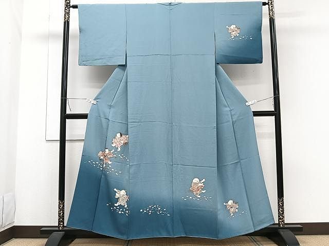 平和屋着物□訪問着 童子遊び 暈し染め 正絹 逸品 CAAW1429xi