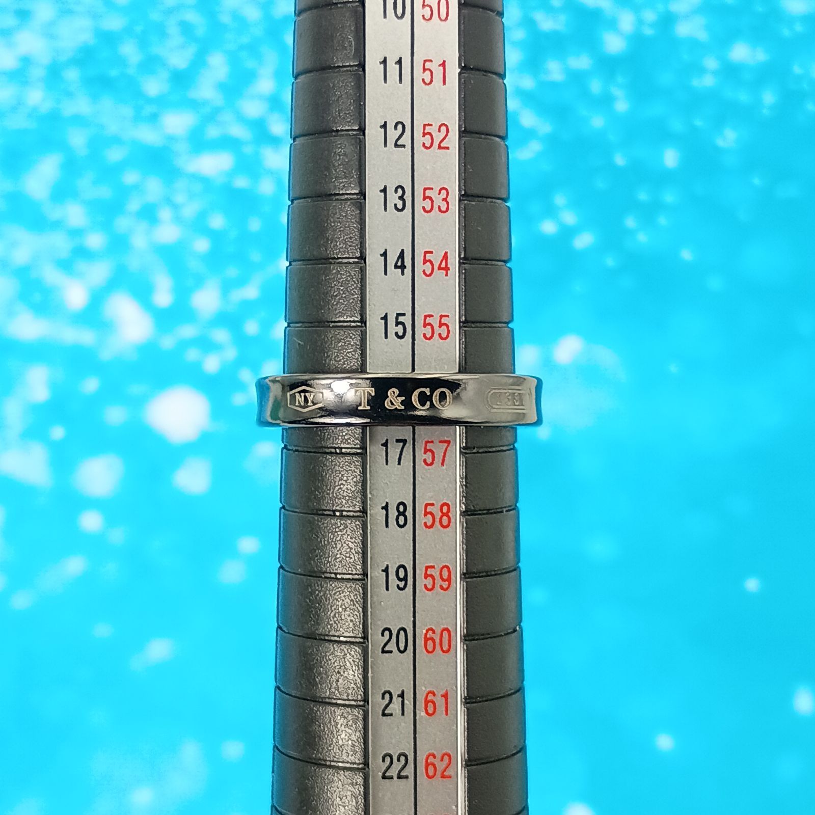 Tiffany & Co. ブラックチタンリング　16号 希少 TIFFANY&Co ティファニー 16号 チタン ナローリング 指輪