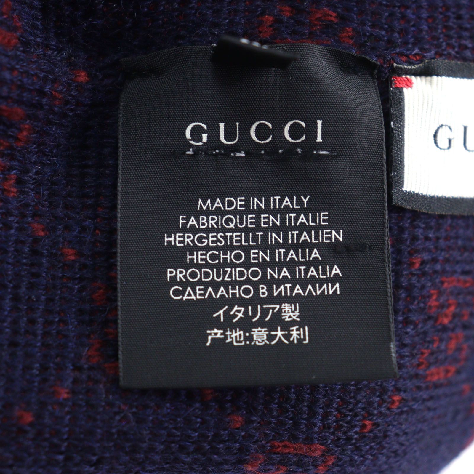 極美品○GUCCI グッチ 534812 4G295 アルパカ85% GG総柄 ビーニー