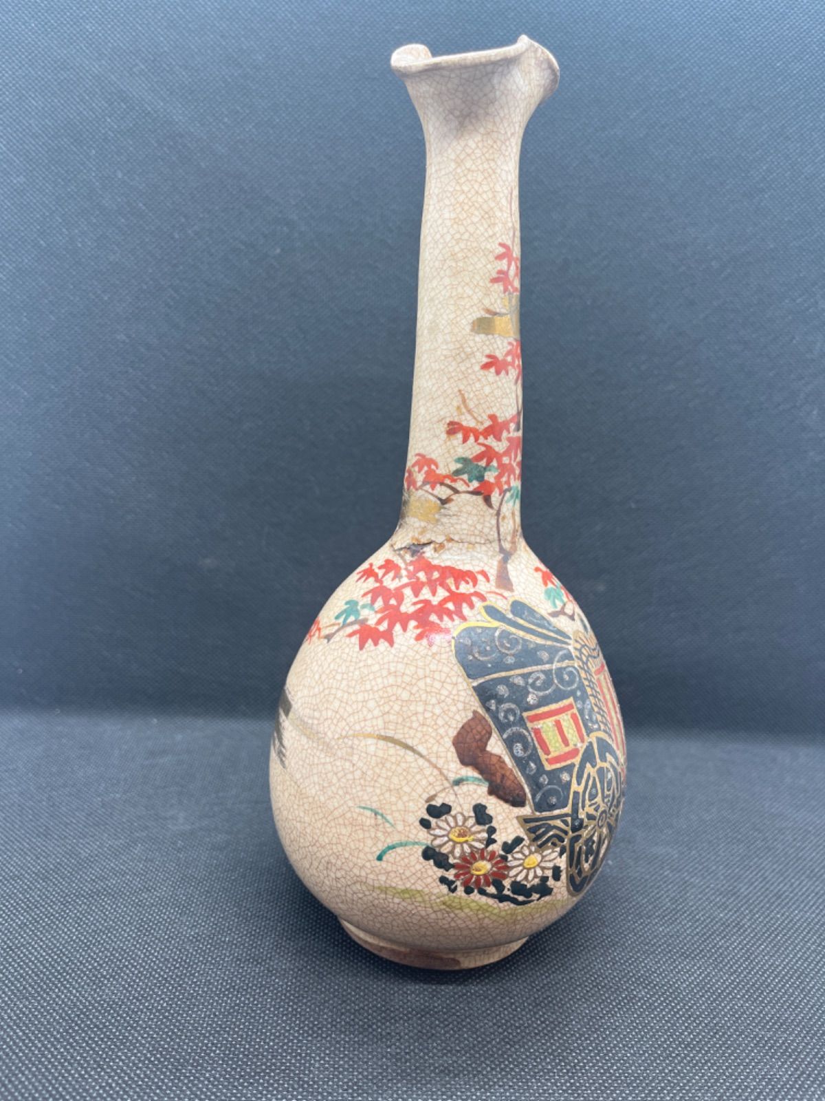 薩摩焼 壺 小壺 高さ約21cm 蓋付 - 工芸品