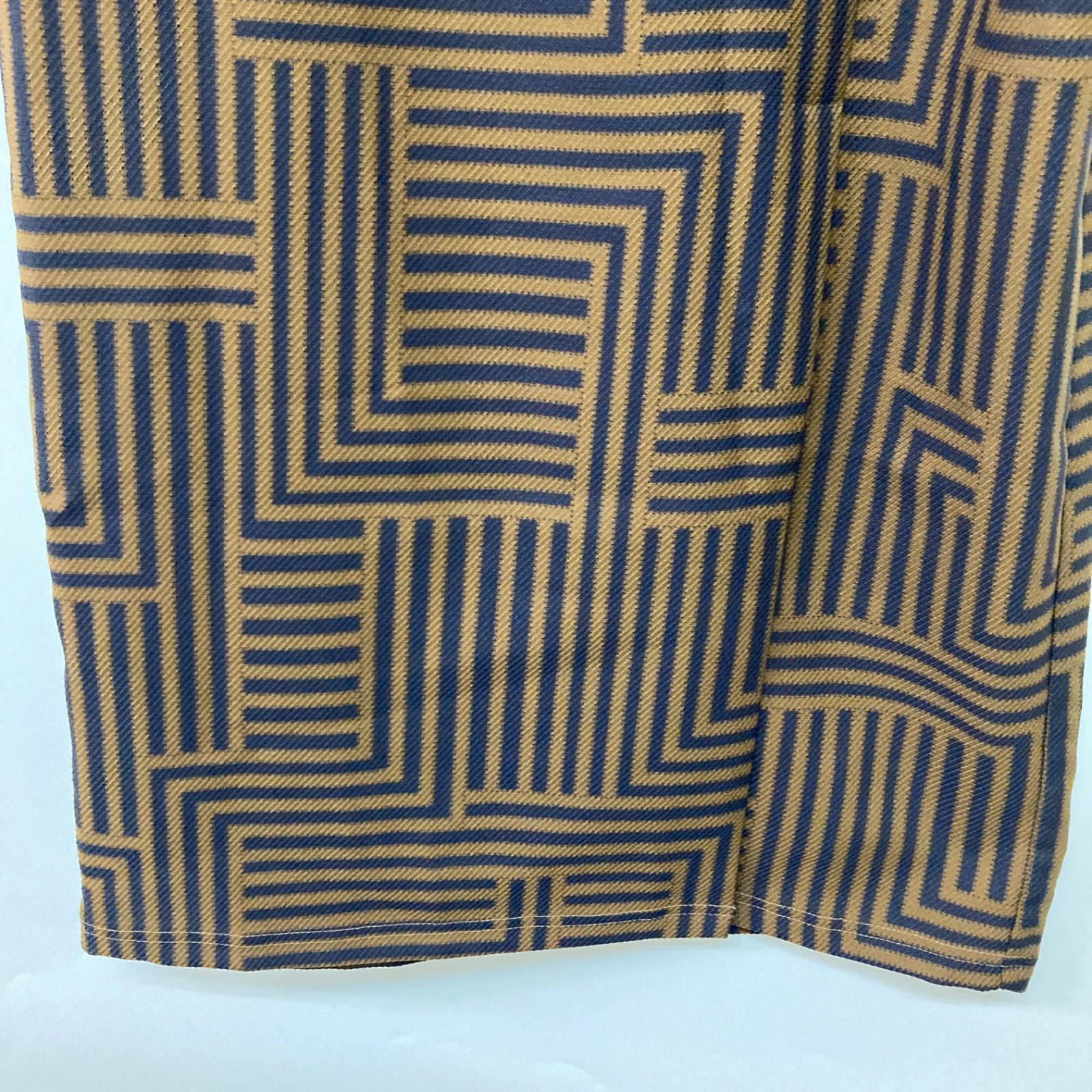 Dou Dou ドゥドゥ スカート ロングスカート タイトスカート 幾何学柄 ブルー ブラウン レディース フリーサイズ CB626 SIROKUMA-CORPORATION_COM