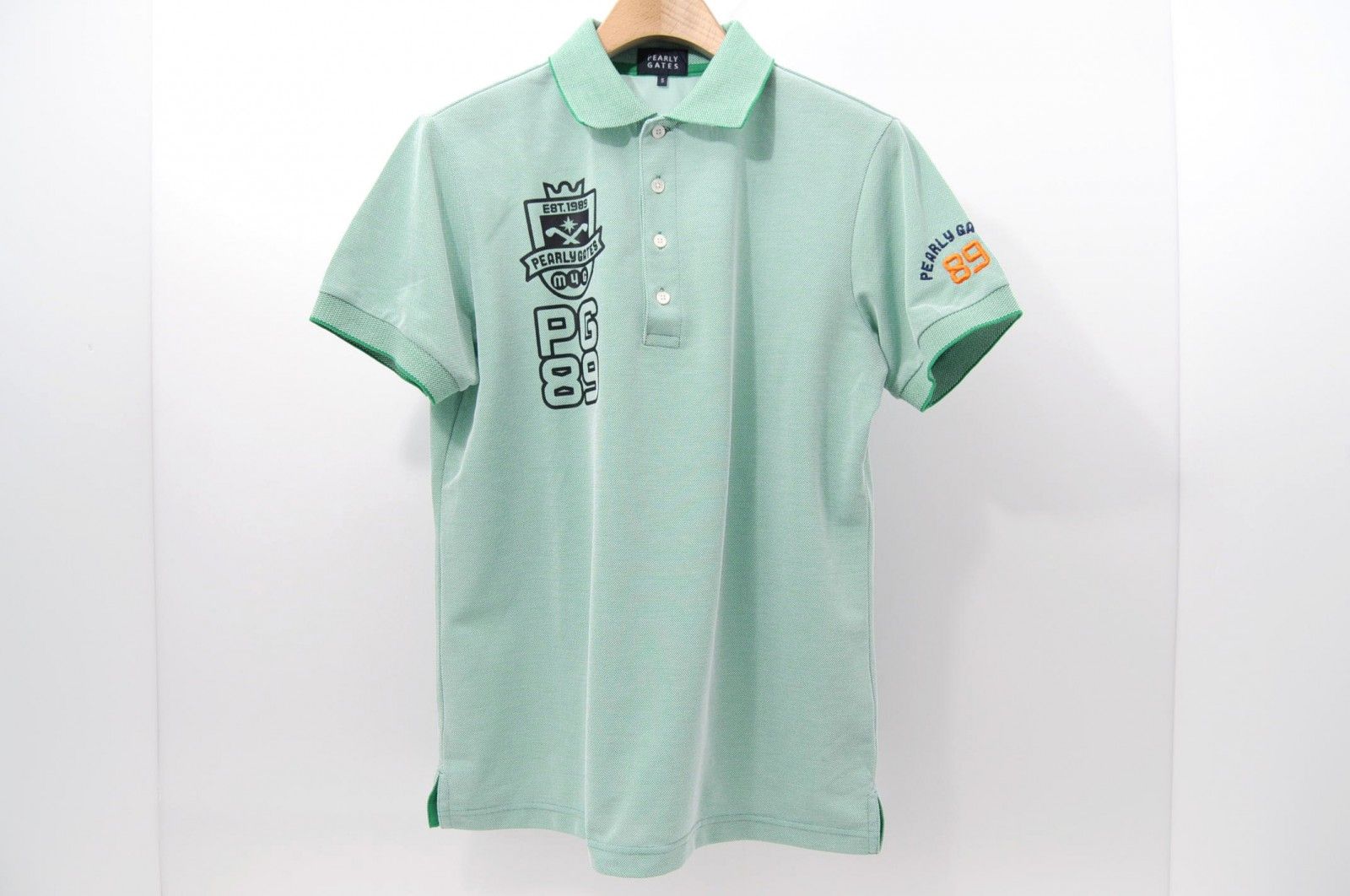 中古 メンズ パーリーゲイツ PEARLY GATES 半袖ポロシャツ 5(L) 緑  グリーン