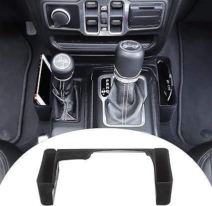 【在庫処分】JeCar センターコンソールオーガナイザー ギアシフトストレージトレイ 2018-2023 Jeep Wrangler JL JLU 2ドア 4ドア グラディエーターJT対応 (ベルベットブラック)