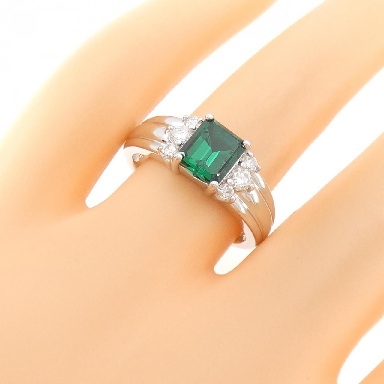 クレサンベール 合成石 リング 1.08CT - メルカリ 