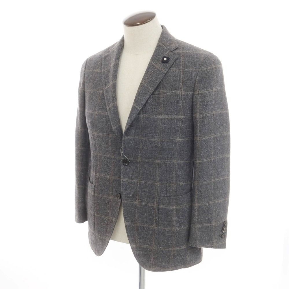 中古】ラルディーニ LARDINI ウールコットンリネン チェック