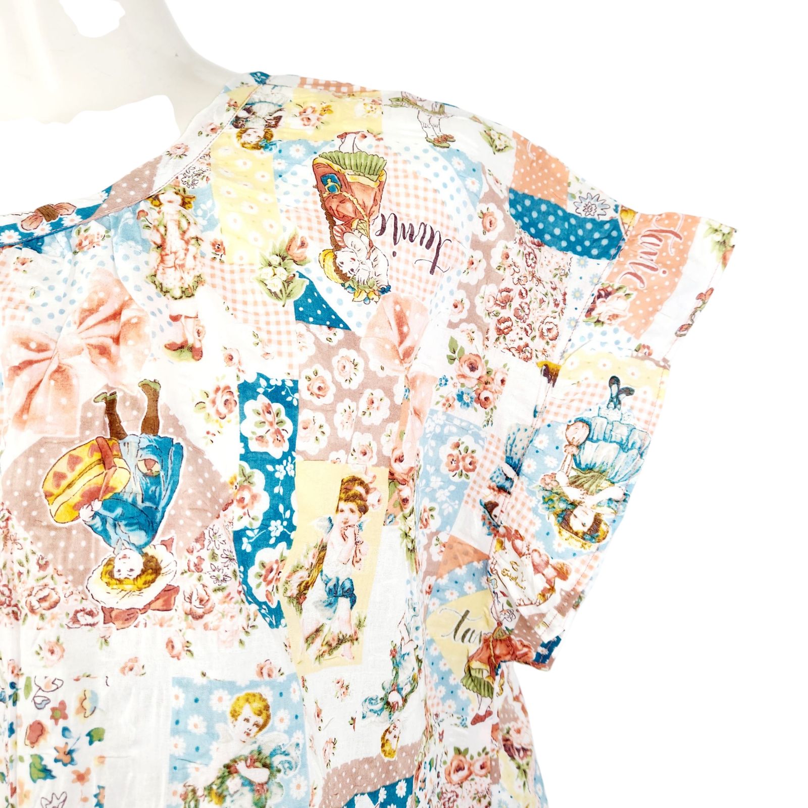 ごろう鴨居羊子TUNIC 　ルームウェア　パジャマ　半袖　七分丈パンツ チュニック TUNIC チュニック 鴨居羊子 8分袖メローパジャマ