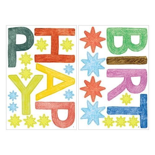 まとめ ミドリ ウォールステッカー 静電気 誕生日柄 84804 ×10セット