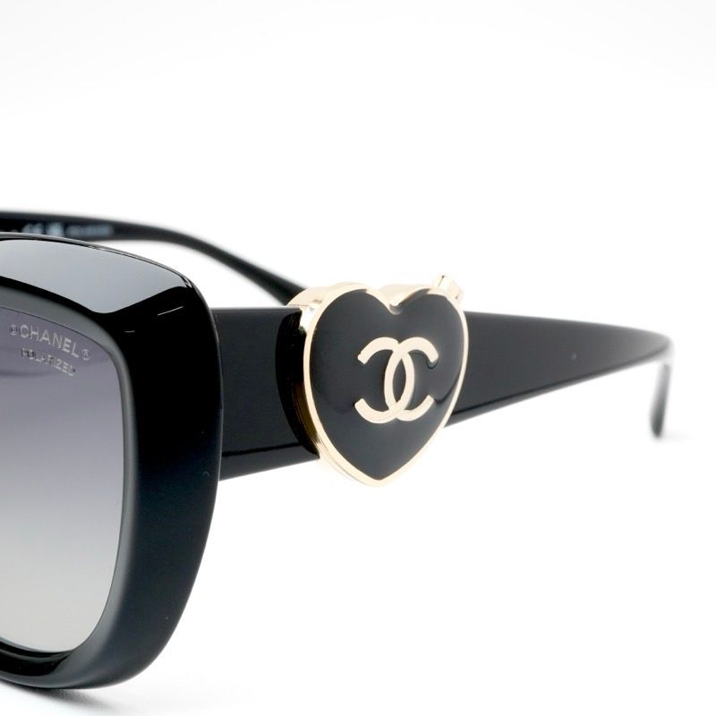シャネル CHANEL ブラック ゴールド サングラス ココマーク