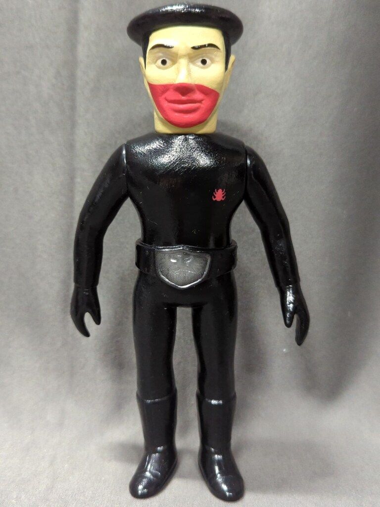 メディコムトイ　東映レトロソフビコレクション　ショッカー戦闘員黒ベレー帽 メディコムトイ 東映レトロソフビコレクション ショッカー戦闘員