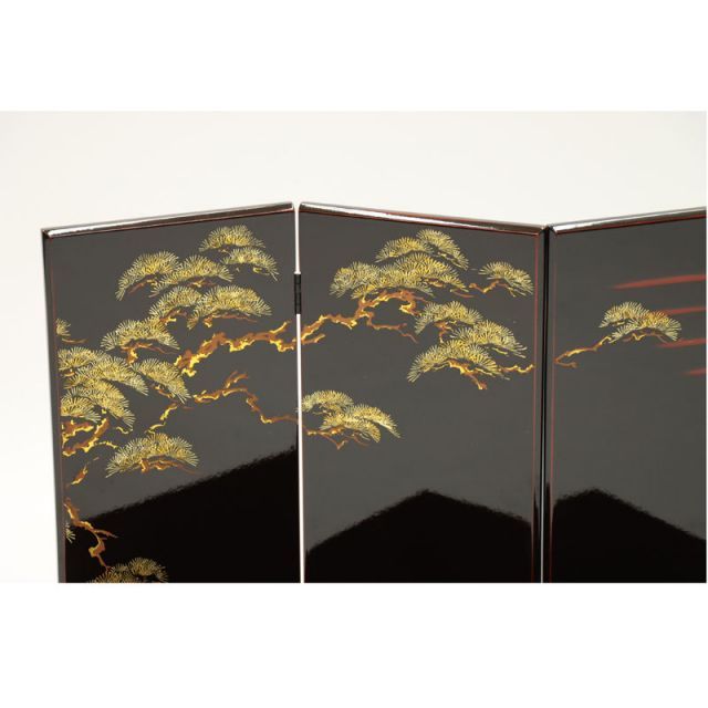 アウトレット品 インテリア 台屏風セット 70×1-13号 羽衣 会津曙塗平