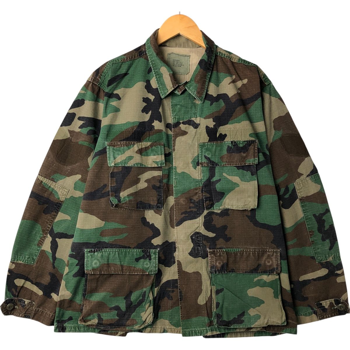 古着 80年代 米軍実品 迷彩柄 ウッドランドカモ リップストップ