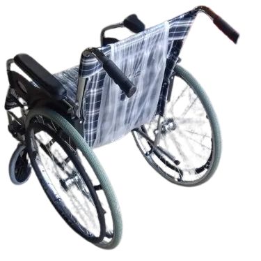 車椅子 折りたたみ式 Care-Tec Japan CS-10 STC 青チェック柄 車いす 車イス 介護用品