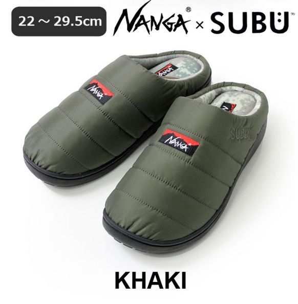 ナンガ スブ サンダル 22 23 24 25 26 27 28 29 カーキ NANGA NANGA×SUBU AURORA WINTER  SANDAL ナンガ×スブ オーロラウィンター サンダル スリッパ ルームシューズ 新品 - メルカリ