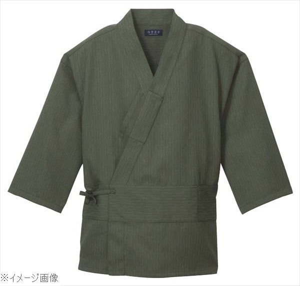 紳士用　作務衣　上下セット　Lサイズ　緑 メンズ 作務衣 男性 春秋向き 洗濯シワになりにくい しっかり生地 TC 洗える さむえ 裾ゴム 裾ひも 制服 ユニフォーム M L LL 3L 4L  和食店 制服 作務衣 ユニフォーム | 和の洋服とエプロンのお店布和里