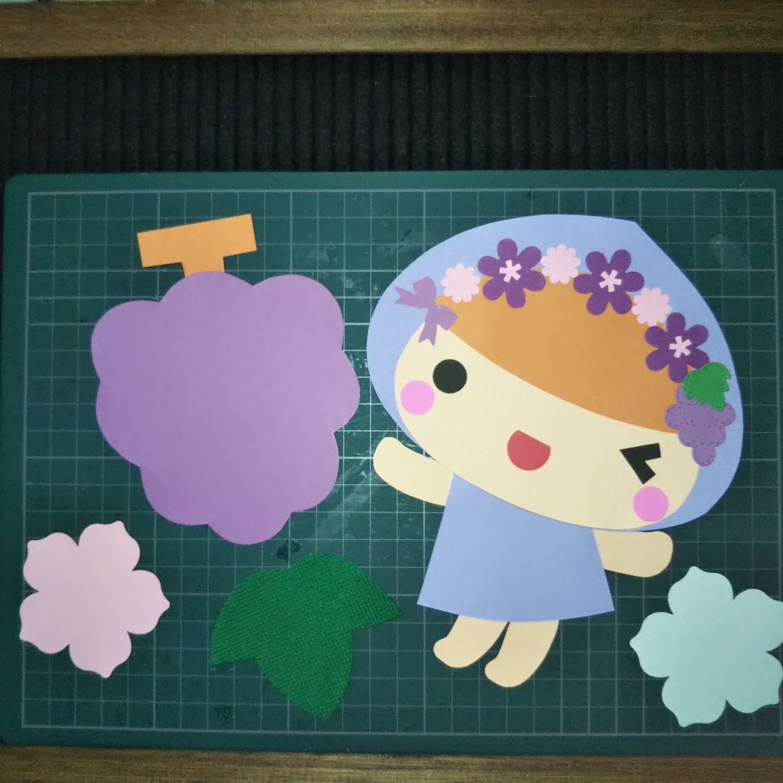 ぶどうの妖精さん 壁面飾りセット - メルカリ