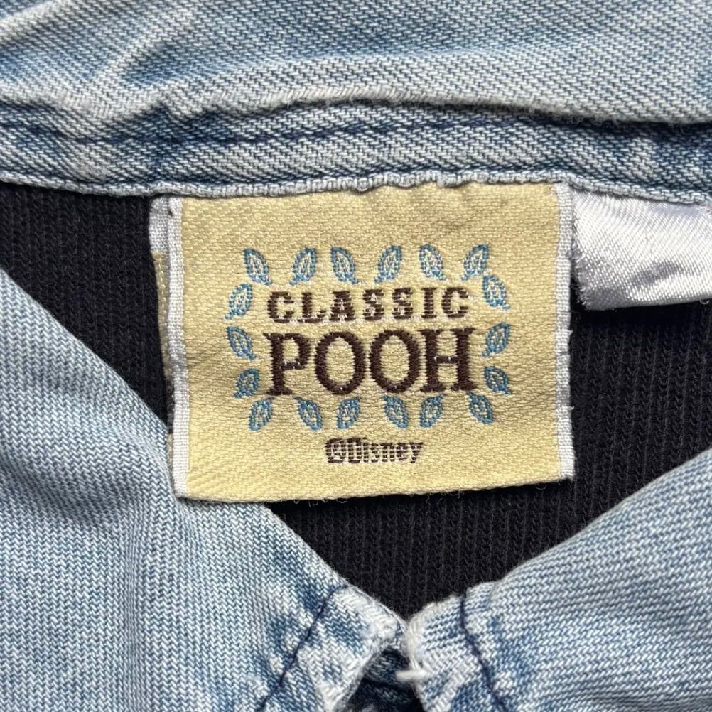 90年代 90s CLASSIC POOH クラシックプー ディズニー Disney ロングポロシャツ デニム