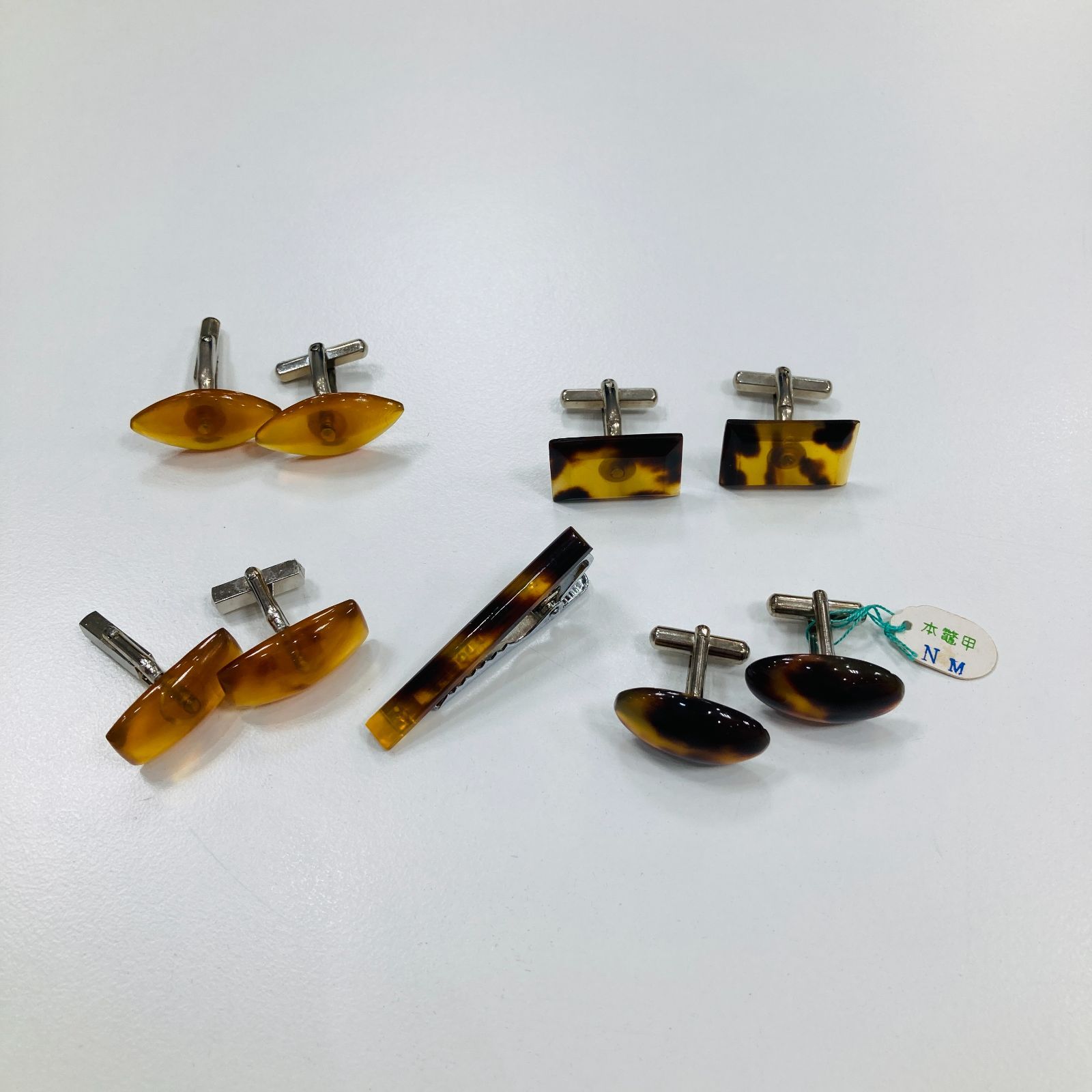 A【本鼈甲】べっ甲 べっこう アクセサリー カフス カフリンクス