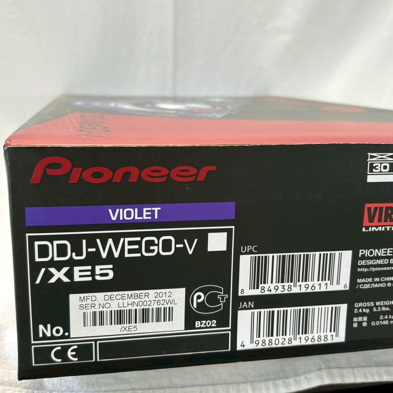 PIONEER DDJ-WEGO-V パイオニア　箱付き Pioneer DDJ-WeGO-V DJ Controller Limited Edition Violet