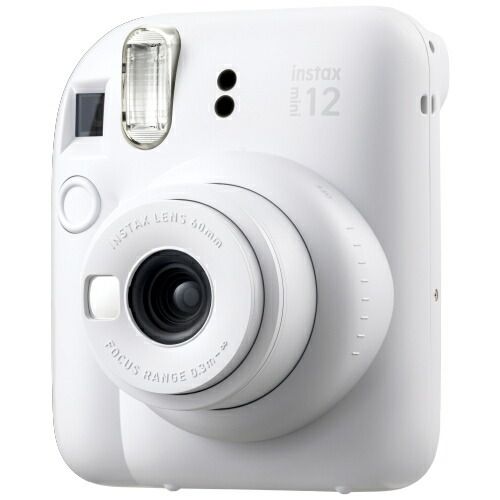 フィルム40枚付 富士フィルム チェキ12 instax mini12 クレイホワイト チェキカメラ12WHITE