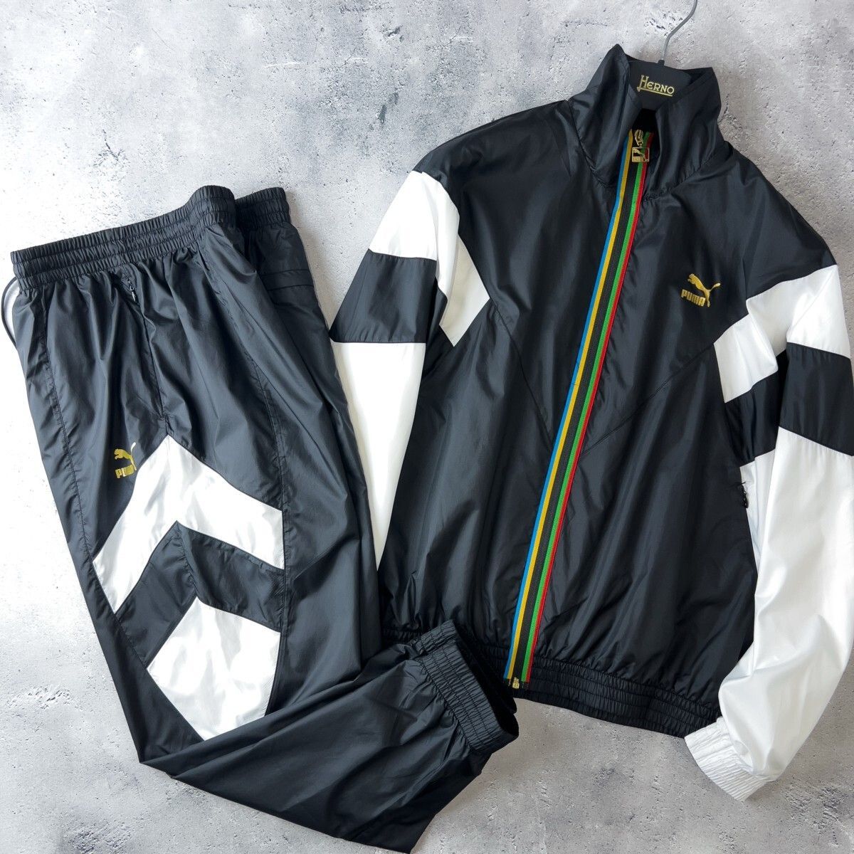 未使用級 限定モデル PUMA プーマ ウーブン ナイロン ジャージ 
