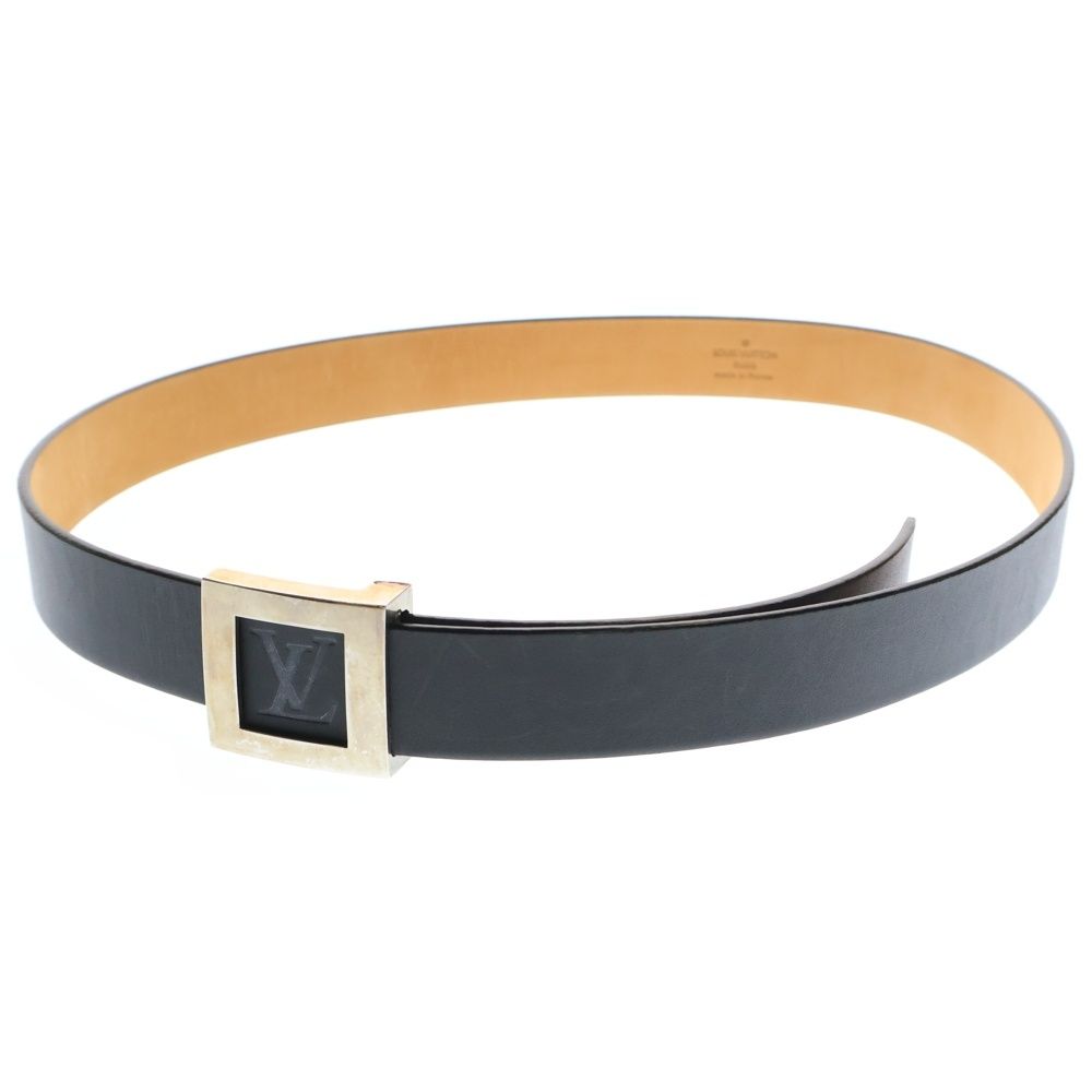 LOUIS VUITTON (ルイヴィトン) サンチュール LVスタンプ レザーベルト