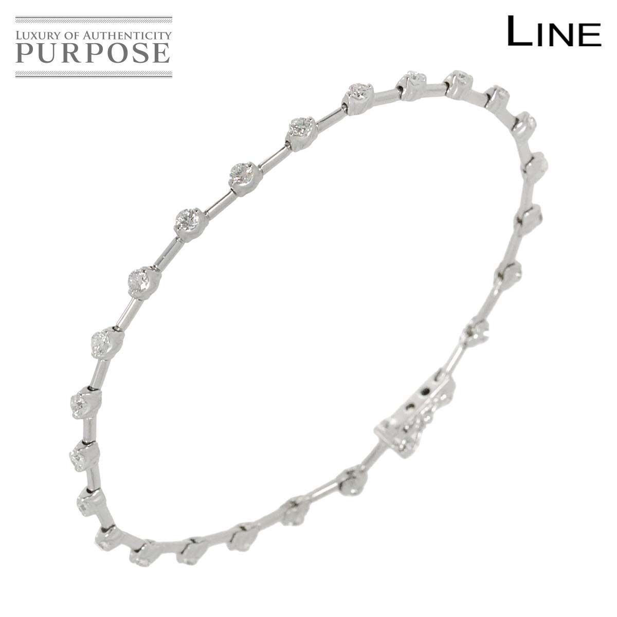 デビアス DE BEERS ライン LINE ダイヤ 1.25ct ブレスレット 17.5cm 