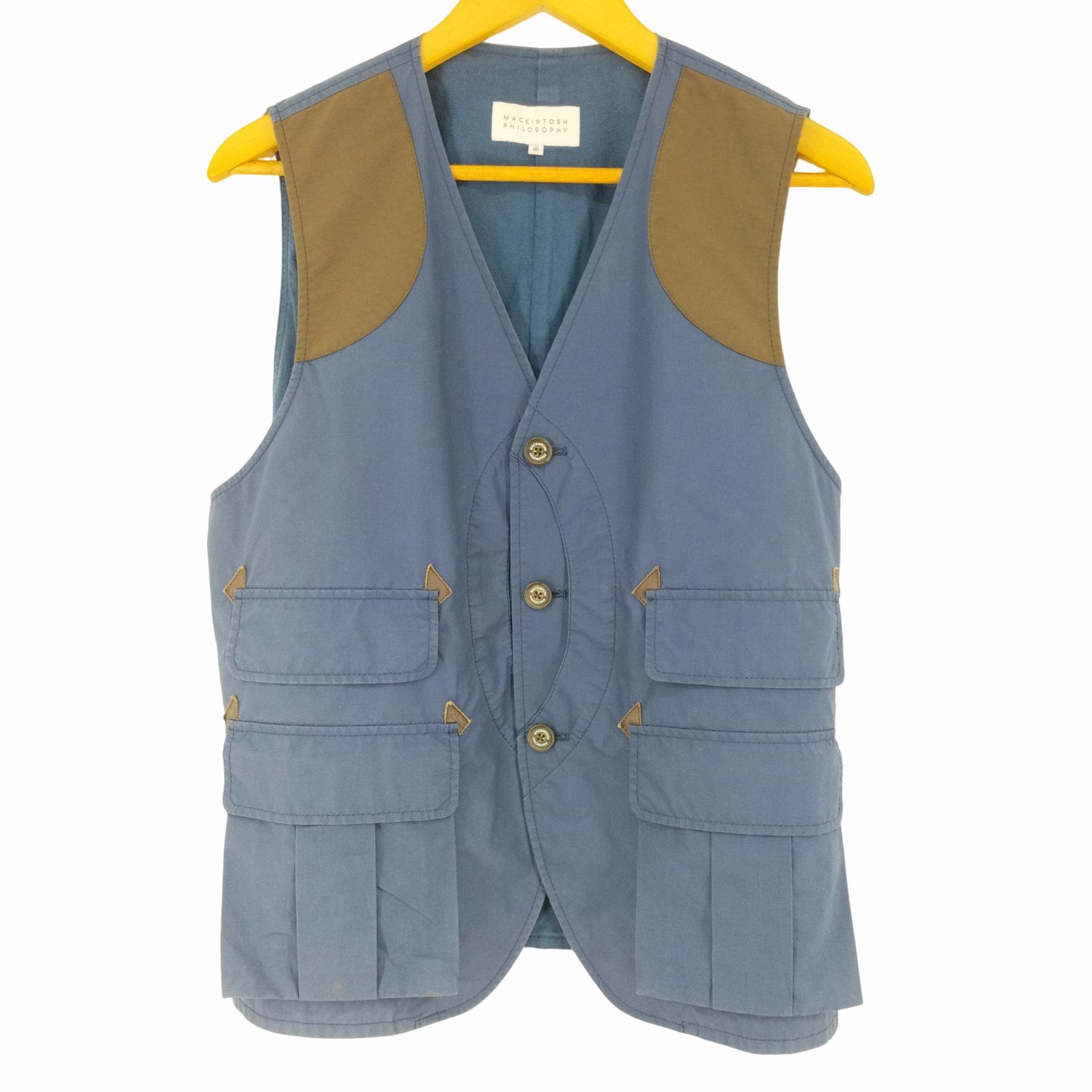 MACKINTOSH PHILOSOPHY　ストレッチベスト ジレ　42 LL WEB限定/OUTLET】【SLIM TAPERED】ジレ(ベスト)/グレー×シャドー