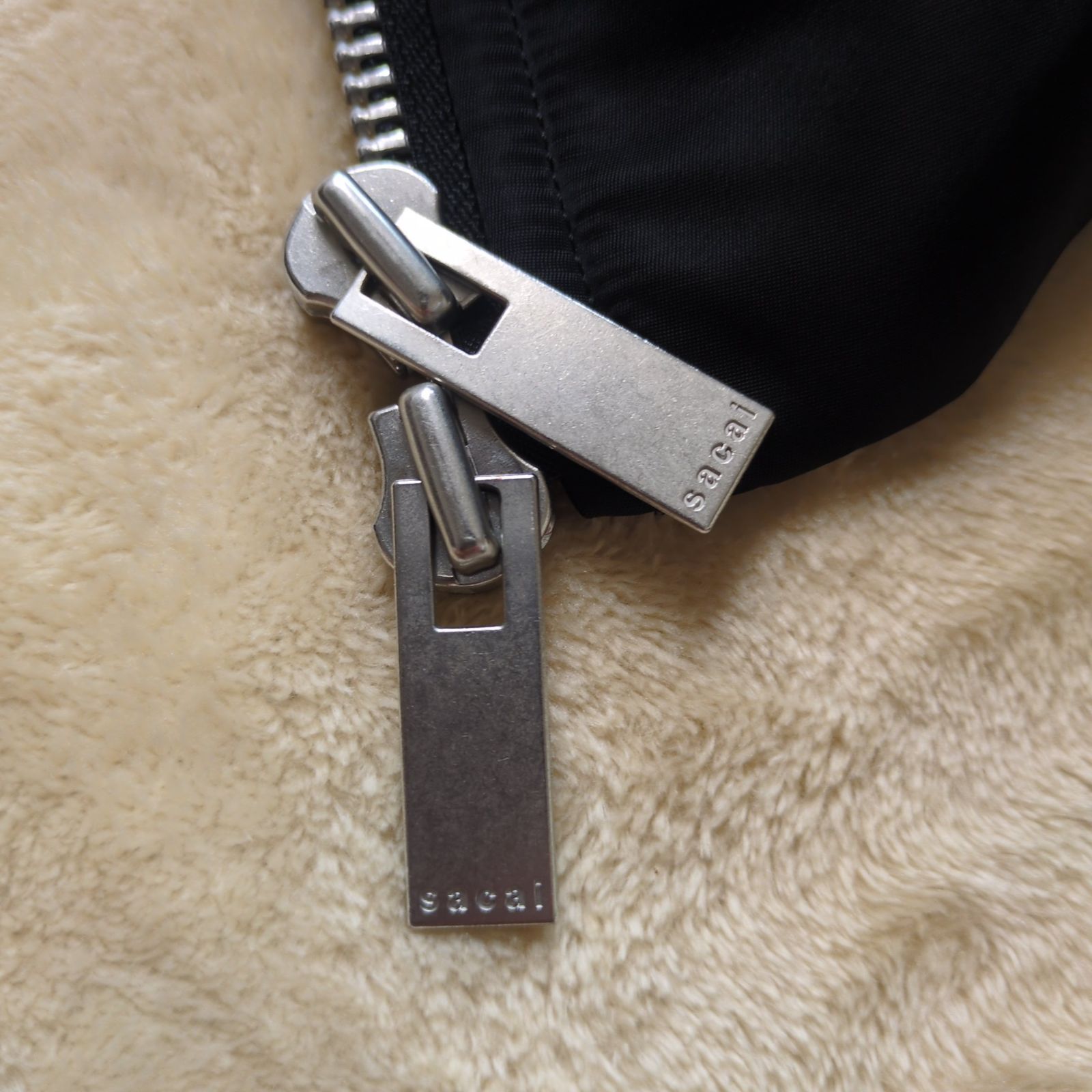 希少】sacai 21ss ナイロン ジップアップ ボンバースカート