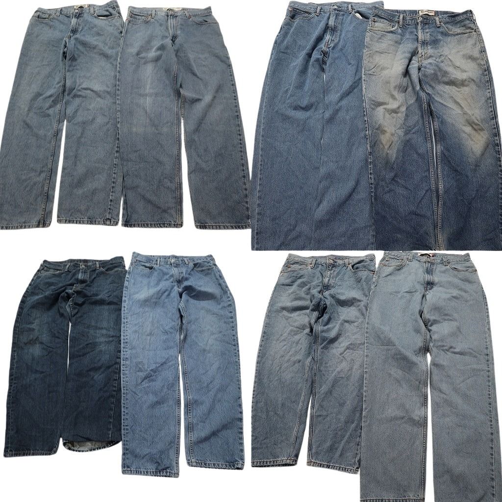 古着卸 リーバイス 550 デニム パンツ 8枚セット メンズ 36 |38 インディゴブルー ライトブルー アメカジ 古着 NA6469