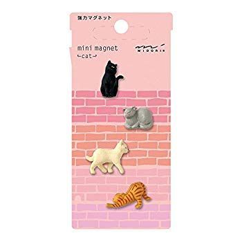 (未使用･未開封品)　ミドリ ミニマグネット ネコ柄 49754006 vf3p617 未使用・未開封品) ミドリ ミニマグネット ネコ柄 49754006 vf3p617