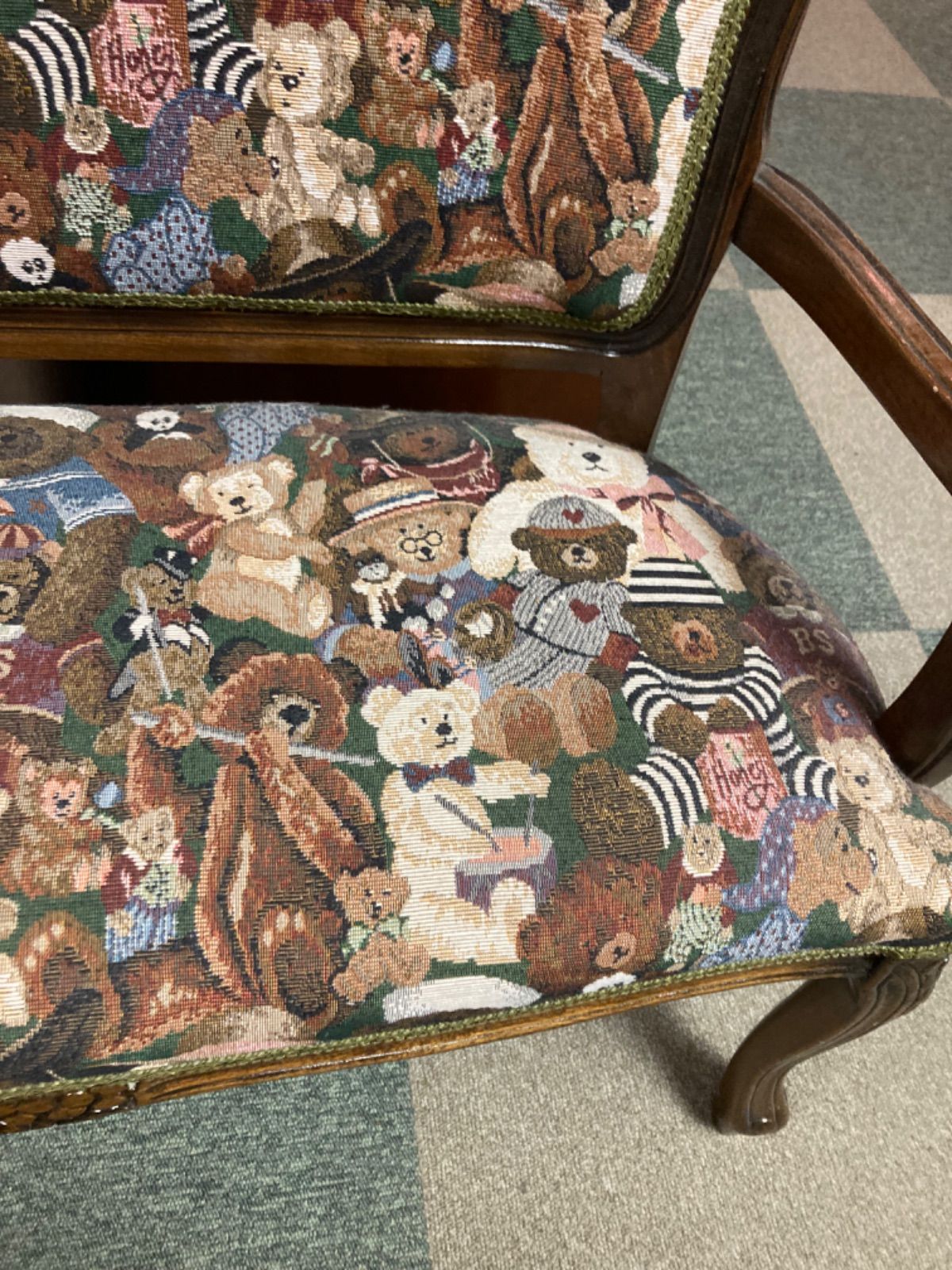 新品展示品】ドールチェア イタリア製 テディベア柄 チャイルド