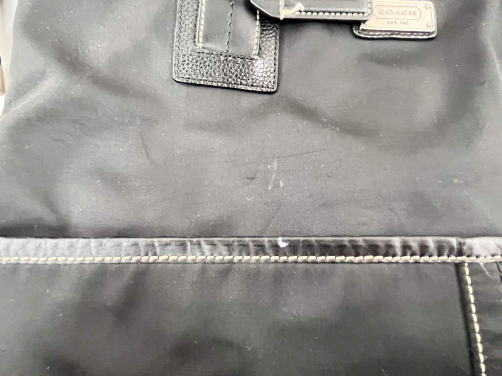 ○ カバン COACH 2WAYバッグ H1160-F70453 ナイロン レザー ブラック 