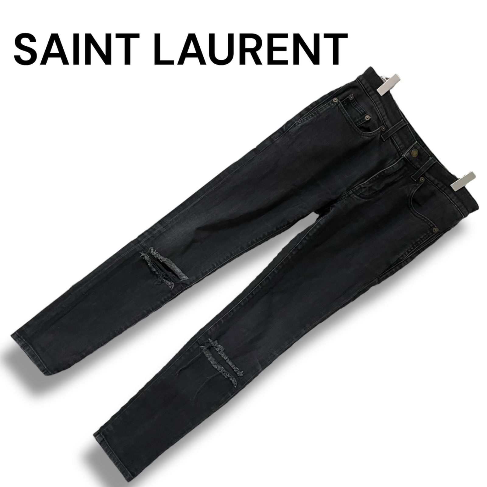 美品 サンローラン ダメージ加工 デニム エディ期 391659サイズ27 美品 サンローラン ダメージ加工 デニム エディ期 391659サイズ27