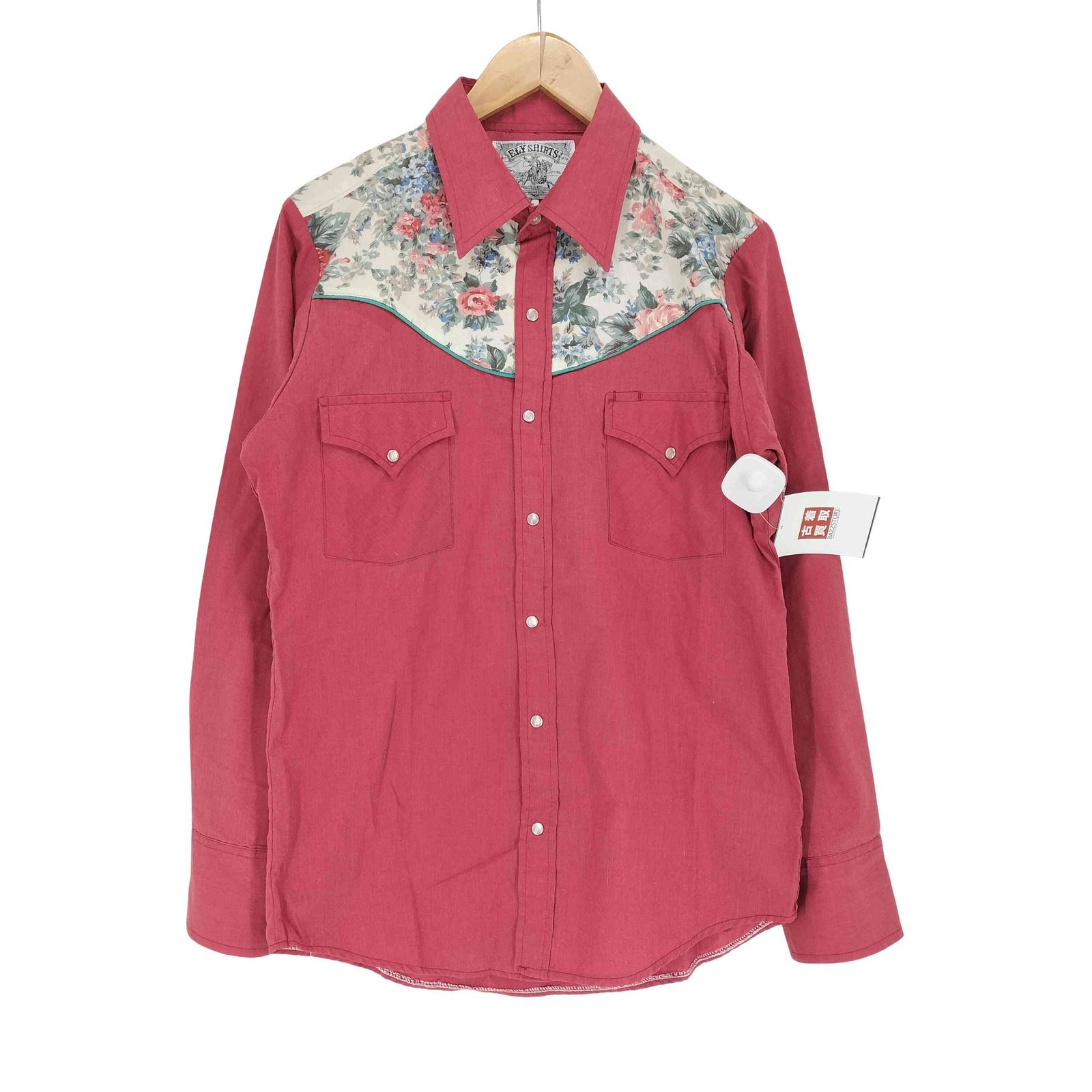 ユーズドフルギ USED古着 {{ELY SHIRTS}} 70s 花柄 ウエスタンシャツ メンズ JPN：L 