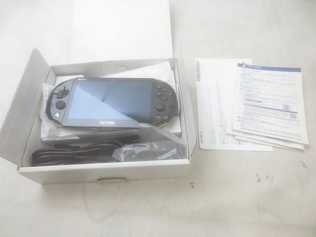 PSVITA 本体 中古品 中古品 ゲーム PS Vita 本体 PCH-2000 カーキブラック 動作品 箱付き