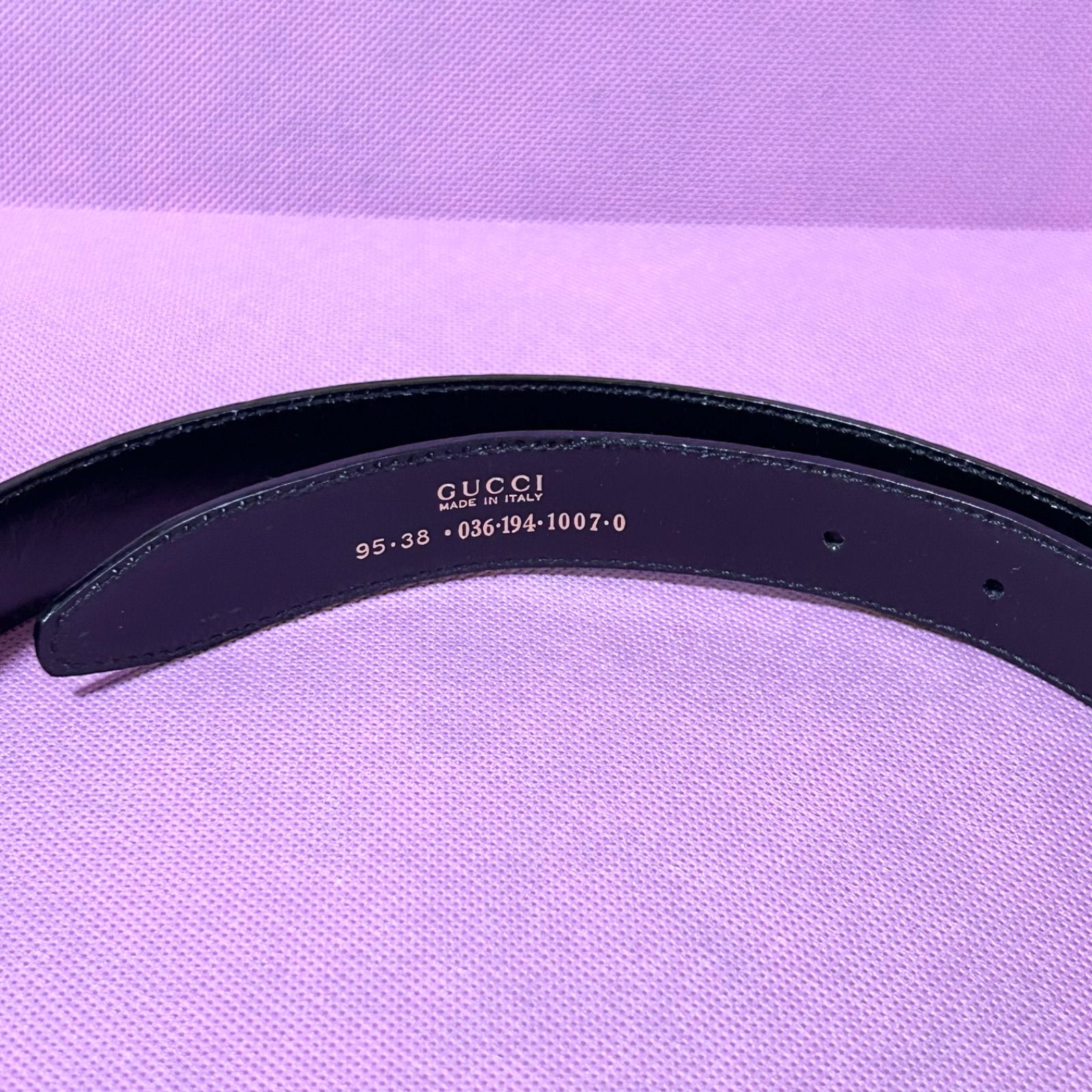  GUCCI グッチ ベルト ゴールド金具 インターロッキング G ブラック ベルト 小物