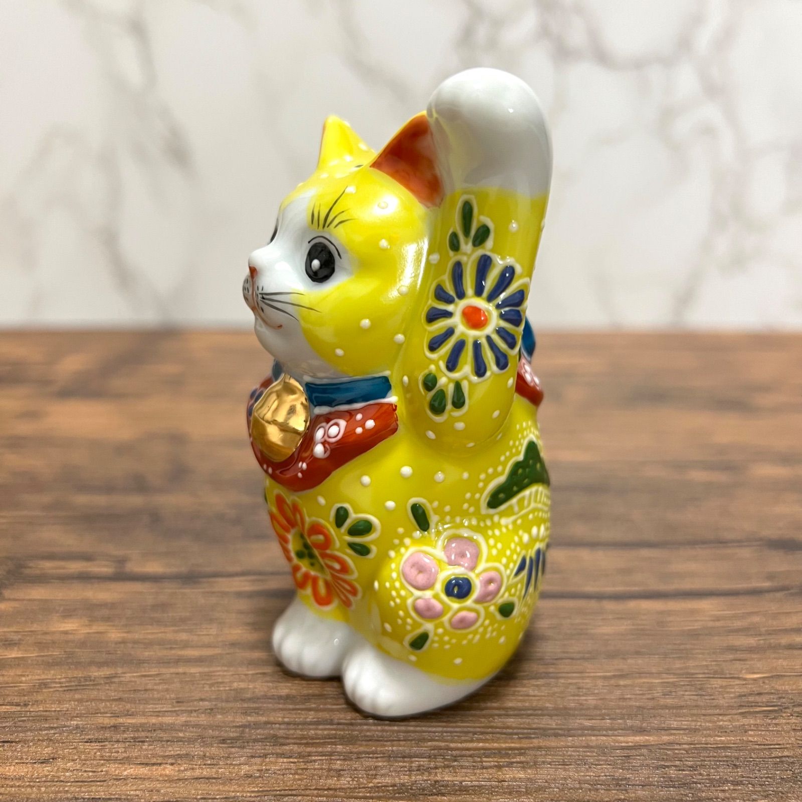 古瀬戸古伊万里招き猫縁起物金運千客万来商売繁盛y313