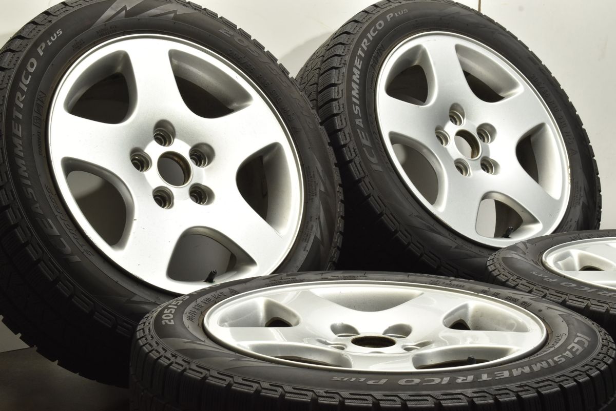 アウディ 8D A4 純正 16in 7J 45 PCD112 ハブ径57.1ｍｍ SPEEDLINE製 ピレリ アイスアシメントリコ 205 55R16 品番 8D0601025