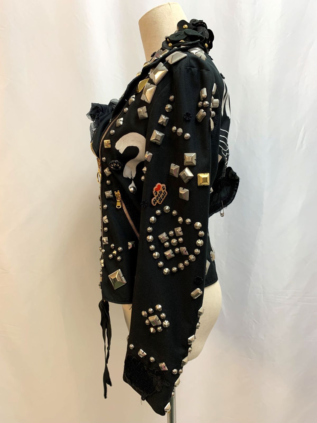モスキーノ　ライダース ジャケット MOSCHINO モスキーノ バイカー ジャケット ライダース 斜め掛け