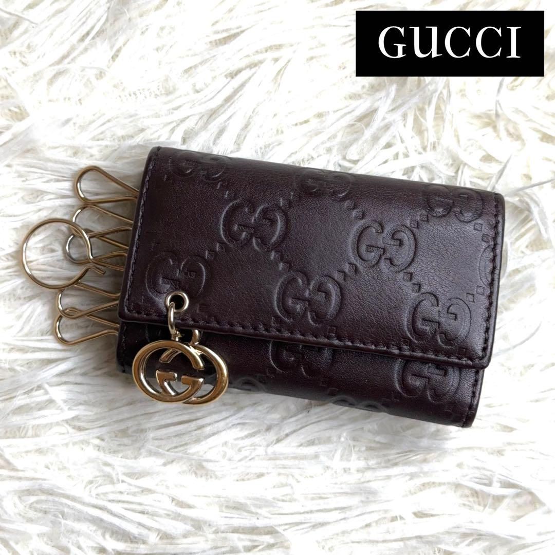 ≫美品≪ / グッチ シマインターロッキングGキーケース 212111
