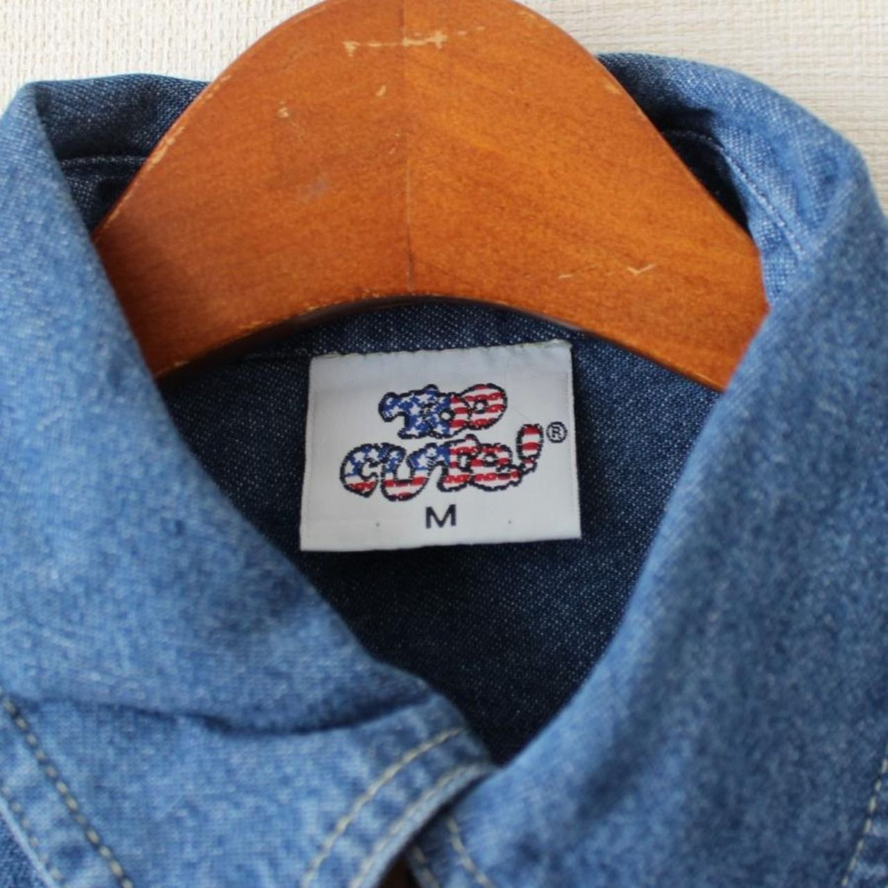 TOO CUTE! 90s デニムシャツ Betty Boop ベティちゃん 背中刺繍