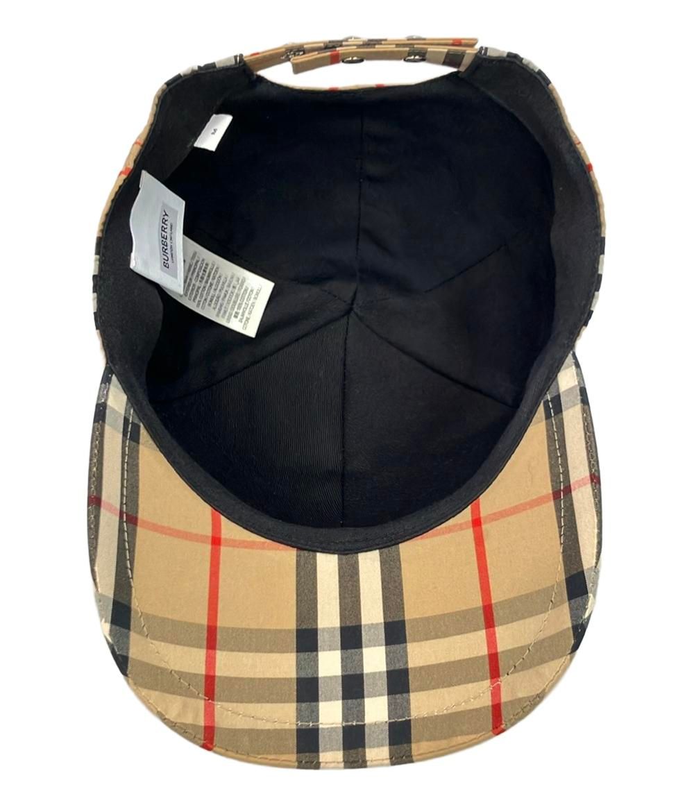 BURBERRY ブラック キャップ チェック柄　M BURBERRY ブラック キャップ チェック柄 M バーバリー キャップ